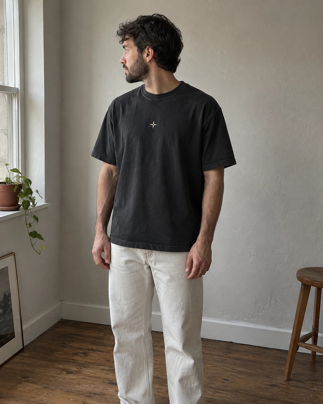 Start with your favourite tee · original AI composition study